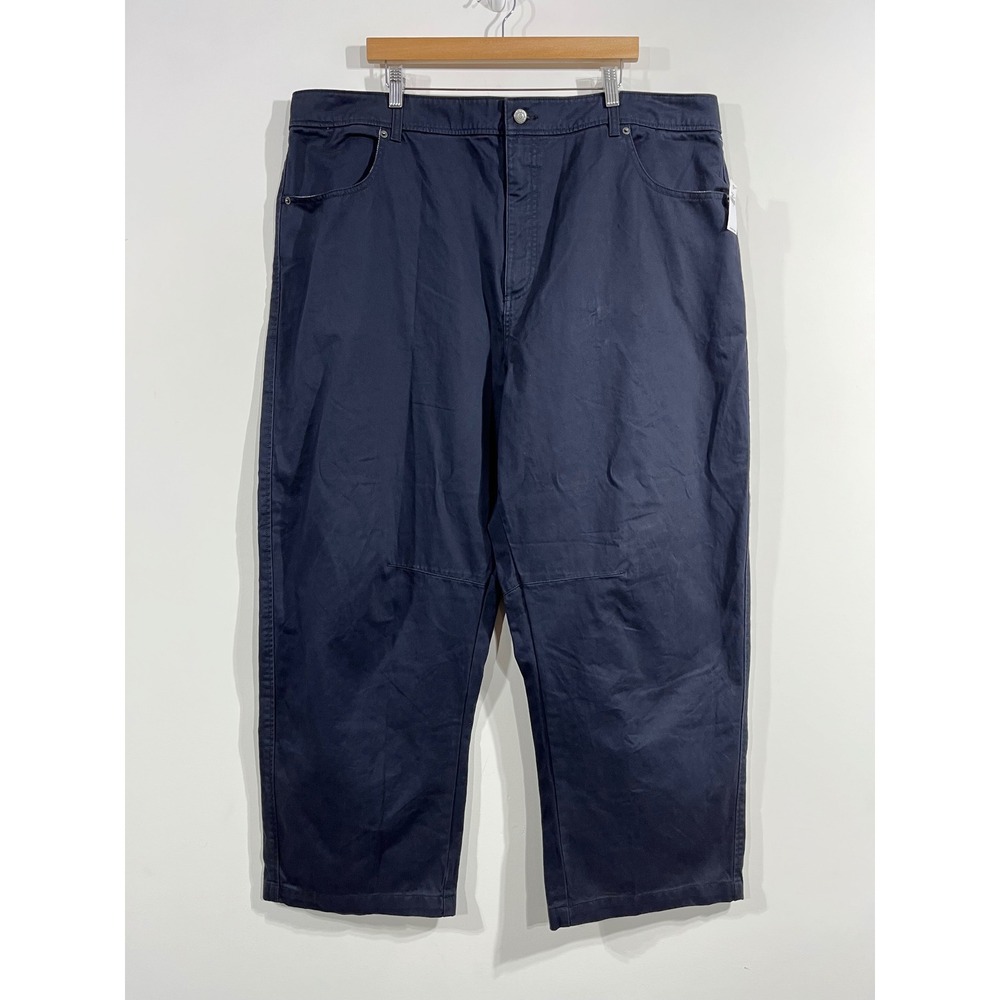 Old Navy Streetwear High-Rise Barrel Leg Pants Navy Cotton Women 20 Boho Utility